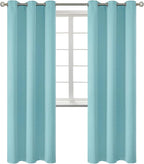 BGment Blackout Curtains - Grommet Thermal Insulated Room Darkening Bedroom and Living Room Curtains, Set of 2 Panels (46 x 84 Inch, Baby Blue)