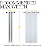 NICETOWN Window Treatment Thermal Insulated Grommet Room Darkening Curtains Drapes for Bedroom(2 Panels,42 by 63,Platinum-Greyish White)