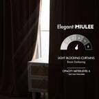 MIULEE Blush Beige Velvet Curtains 84 inches - Luxury Blackout Curtains for Bedroom Living Room Thermal Insulated Super Soft Window Drapes Rod Pocket & Back Tab, W52 x L84 inches, 2 Panels