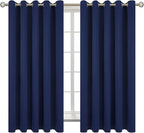 BGment Blackout Curtains for Bedroom - Grommet Thermal Insulated Room Darkening Curtains for Living Room, Set of 2 Panels (70 x 63 Inch, Navy Blue)