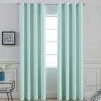 Yakamok Room Darkening Curtains 52x90 inch Length Aqua-Living Room