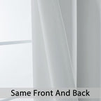 Yakamok Blackout Curtains 38x63 inch Greyish White Thermal Drapes-Bedroom