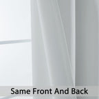 Yakamok Blackout Curtains 38x84 inch Greyish White Thermal Drapes-Bedroom