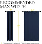 NICETOWN Blackout Draperies Curtains, All Season Thermal Insulated Solid Grommet Top Blackout Curtains/Drapes for Kid's Room (Navy, 1 Pair, 55 x 68 inches)