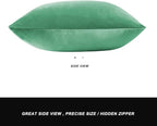 GIGIZAZA Decorative Couch Throw Pillow Covers,Set of 2 Mint Turquoise Square Pillow Cushion Covers 22x22,Pillow Cases Velvet Pillow Covers