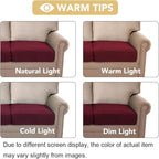 H.VERSAILTEX High Stretch Individual Seat Cushion Covers Sofa Slipcovers Couch Cushion Covers Sofa Covers Featuring Jacquard Textured Twill Fabric (1 Pack for 1 Cushion Chair, Burgundy Red, Small)