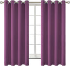 BGment Room Darkening Curtains 63 Inches Long - Grommet Thermal Insulated Drapes Window Treatment Curtains for Bedroom, 2 Panels, 52 x 63 Inch, Eggplant Purple
