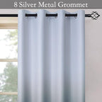 SimpleHome Ombre Curtains 52 x 84 Inch for Bedroom 2 Panels, Gradient Grey White to Navy Blue Light Blocking Thermal Insulated Grommet Room Darkening Window Curtain/Drapes for Living Room