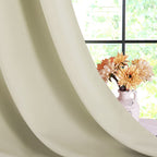 NICETOWN Room Darkening Draperies Window Curtain Panels, Thermal Insulated Grommet Room Darkening Curtains for Bedroom (Beige, 2 Panels, W60 x L84 -inch)