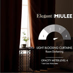 MIULEE Blackout Room Darkening Curtains Thermal Insulated Drapes Solid Window Treatment Set Grommet Top Light Blocking Curtain for Living Room/Bedroom 2 Panels 52 x 84 inch Length Terracotta
