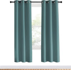 NICETOWN Modern Blackout Curtains Noise Reducing for Bedroom, Greyish Blue, 2 Panels, W34 x L70 -Inch, Thermal Insulated and Privacy Room Darkening Drape Panels for Boy's Guest Room Door Window