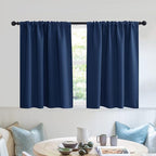 RYB HOME Short Blackout Privacy Curtains 30 inch Long for Bathroom Window