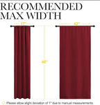 NICETOWN Burgundy Curtains Blackout Drape Panels - Lights Block Out Window Treatment Curtain Sets for Home Decoration on Christmas & Thanksgiving Day (Set of 2 Panels, 42 by 48-Inch)