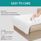 U-NICE HOME Sectional Couch Cover for Dogs Pets Chaise Lounge Reversible Sofa Cover Furniture Protector with Elastic Adjustable Strap, White