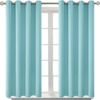 BGment Blackout Curtains - Grommet Thermal Insulated Room Darkening Bedroom and Living Room Curtains, Set of 2 Panels (52 x 54 Inch, Baby Blue)