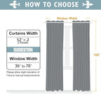 ChrisDowa Blackout Curtains for Bedroom and Living Room 108 Inches Long