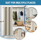 H.VERSAILTEX Doorway Curtain Blackout Closet Door Curtain Room Divider Window Treatment Curtain for Bedroom Thermal Insulated Privacy Drape Soundproof Grommet, 42 x 80 inches, 1 Panel, Cream