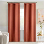 MIULEE Fall Burnt Orange Back Tab Blackout Curtains 52"x90" Length 2 Panels