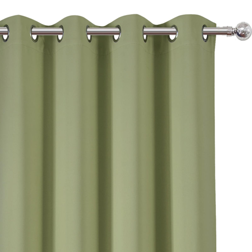 LEMOMO Sage Green Thermal Blackout Curtains/52 x 72 Inch/Set of 2 Panels Room Darkening Curtains for Bedroom
