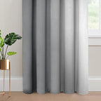 Yakamok 84 Inch Length Gray and Greyish White Gradient Color Ombre Curtains for Bedroom, Room Darkening Thermal Insulated Grommet Window Drapes for Living Room (2 Panels, 70x84 Inch)