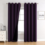 ChrisDowa 100% Blackout Curtains for Bedroom 120 Inches Long 2 Panels Set