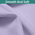 Yakamok 100% Blackout Curtains 84 Inches Long, 2 Thick Layers Heat and Full Light Blocking Soft Thermal Insulated Drapes for Bedroom(52" Wide Each Panel, Lilac, 1 Panel)