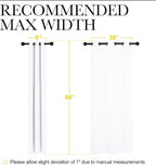 NICETOWN White Samll Window Blackout Curtain Panels, 50% Light Blocking Curtains for Bedroom & Dining Room Window (Set of 2, 42 inches x 68 inches)