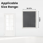Magic Tape Stick On Curtains Window Shades Pull Down Blackout Window Cover Blackout Curtains for Bedroom No Drillng Self Adhesive Curtains No Rod Small Curtain, 47" W X 59" L, Grey, 1 Panel