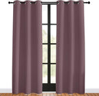 NICETOWN Blackout Curtains for Bedroom, Dry Rose, 42 W by 80 L, Set of 2, Thermal Insulated Curtains & Drapes with Grommet Top for Living Room, Privacy Window Treatment Draperies