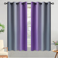 Yakamok Ombre Purple and Grey Curtains for Bedroom, Gradient Room Darkening Curtains 63 inches long,Grommet Thermal Insulated Light Blocking Window Drapes/Curtain for Living Room,52 x 63 Inch,2 Panels