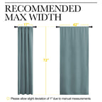 NICETOWN Greyish Blue Blackout Curtains Panels for Window, Thermal Insulated Rod Pocket Blackout Drapes/Draperies for Living Room (2 Panels, W42 x L72 inches)