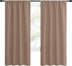 NICETOWN Kids Blackout Curtain Panels - Window Treatment Thermal Insulated Rod Pocket Blackout Drapes for Bedroom (Set of 2, 42 by 72 Inch, Cappuccino)