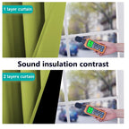 NICETOWN 100% Blackout Window Curtain Panels, Fresh Green, 2 PCs, 62" Wide Each Panel, Cold and Full Light Blocking Drapes with Black Liner for Nursery, 84 inches Drop Thermal Insulated Draperies