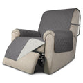 Easy-Going Recliner Chair Slipcover Reversible Sofa Cover Water Resistant Couch Cover Furniture Protector with Elastic Straps for Pets Dog (Recliner 22 inch, Gray/Ivory)