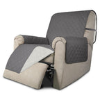 Easy-Going Recliner Chair Slipcover Reversible Sofa Cover Water Resistant Couch Cover Furniture Protector with Elastic Straps for Pets Dog (Recliner 22 inch, Gray/Ivory)