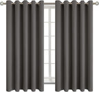 BGment Blackout Curtains for Bedroom - Grommet Thermal Insulated Room Darkening Curtains for Living Room, Set of 2 Panels (70 x 63 Inch, Grey)