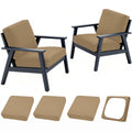DREAHOTEXTIL 4Pcs Outdoor Cushion Covers, Elastic Patio Cushion Covers