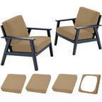 DREAHOTEXTIL 4Pcs Outdoor Cushion Covers, Elastic Patio Cushion Covers