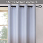 SimpleHome Ombre Gradient Brown White to Gray Curtains for Bedroom, 52Wx63L