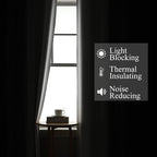 Estelar Textiler Black and Greyish White Blackout Curtains 45 Inch Length, Light Blocking Gradient Drapes for Bedroom, Thermal Insulated Grommet Ombre Curtains for Bathroom,42Wx45L,2 Panels
