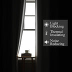 Black and Greyish White Ombre Blackout Curtains for Bedroom 42x45 Inch Long