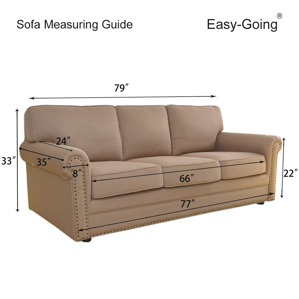 Easy-Going Reversible Couch Cover, 3 Cushion Sofa, Large, Wine/Beige