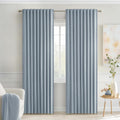 MIULEE Light Blue Back Tab Blackout Curtains 52x84 Inch Length 2 Panels Set