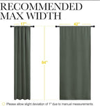 NICETOWN Bedroom Curtains Blackout Draperies - All Season Thermal Insulated Solid Rod Pocket Top Blackout Curtains/Drapes for Kid's Room (Dark Mallard, 1 Pair, 42 x 84 Inch)