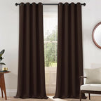 Yakamok Blackout Curtains for Bedroom 2 Panels Set 108 Inch Length Thermal Insulated Room Darkening Dark Black Out Drapery Grommet Window Treatments Drapes for Living Room, 52x108, Chocolate Brown