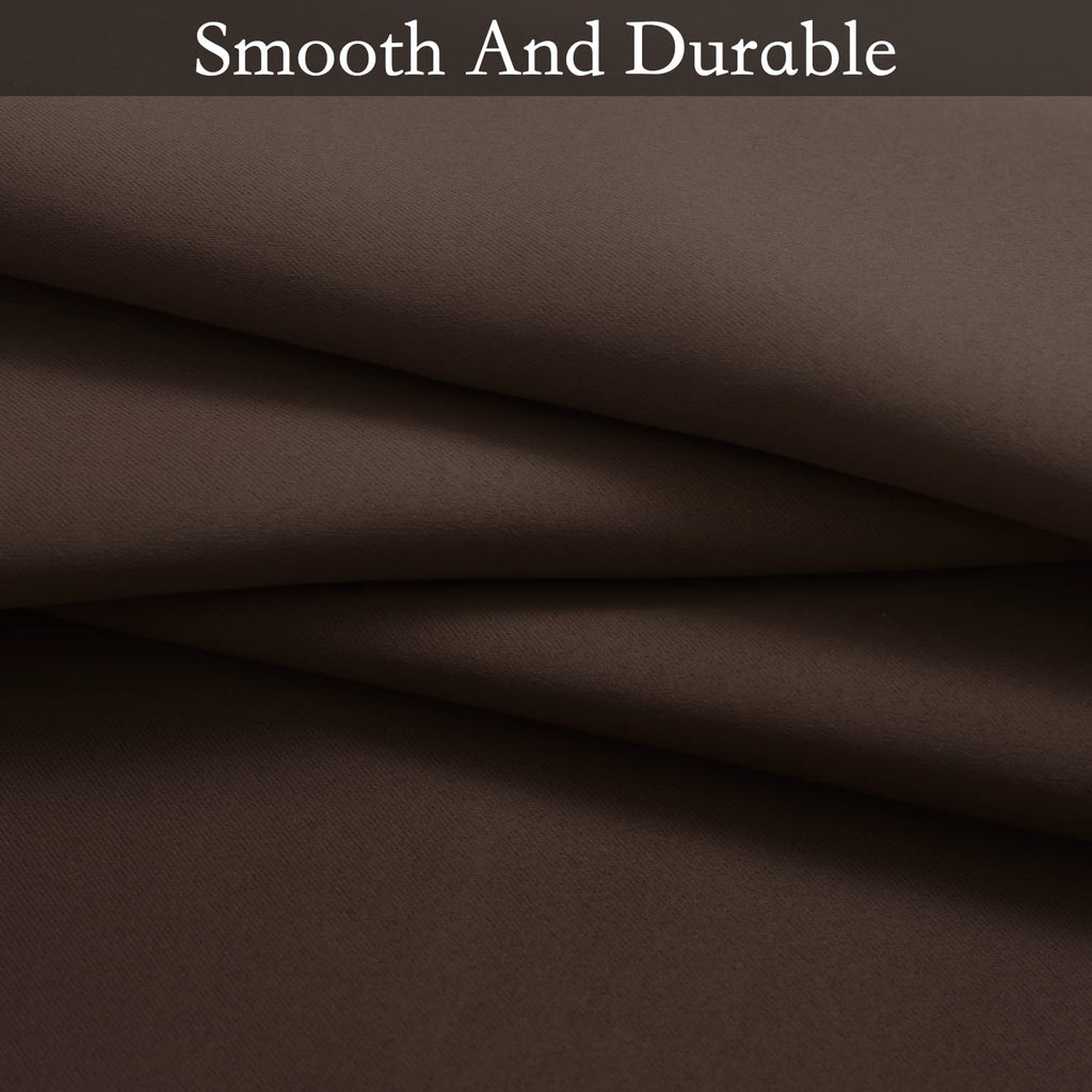 SimpleHome Ombre Gradient Brown White to Gray Curtains for Bedroom, 52Wx63L