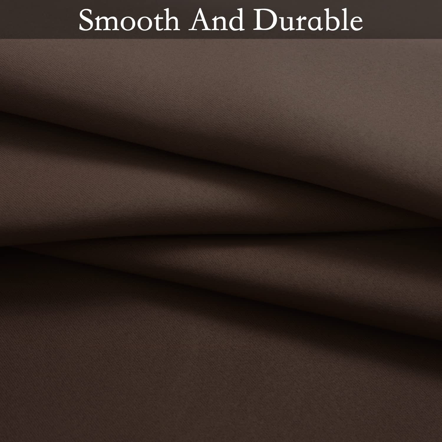 SimpleHome Ombre Gradient Brown White to Gray Curtains for Bedroom, 52Wx63L