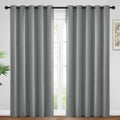 Yakamok Room Darkening Curtains 62x84 inch Length Dove Grey-Living Room