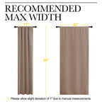 NICETOWN Kitchen Window Blackout Curtains - Window Treatment Thermal Insulated Rod Pocket Small Blackout Draperies/Drapes for Bedroom/Kitchen (Cappuccino, Set of 2, 42 inches Wide by 54 inches Long)