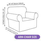 ZNSAYOTX Super Stretch Chair Slipcover (30"-47"), New Striped Sofa Chair Covers for Living Room, Dogs Pet Friendly Anti-Slip Chair Protector Spandex Armchair Slipcovers (Khaki, Chair)